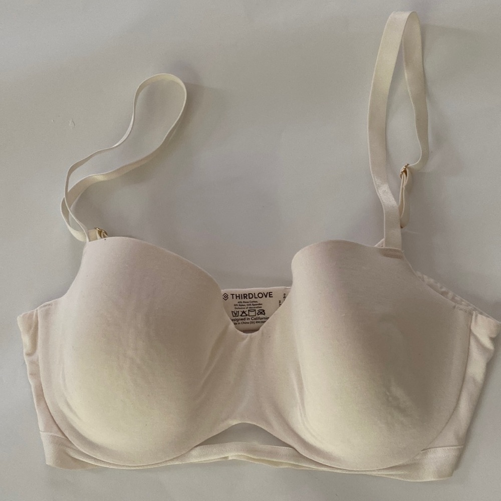 Third Love t-Shirt 24/7 bra 34D ivory underwire